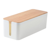 MOZOS Organizer na kable i listwy Biały Drewno KBO-LW-WOOD - 1095140 - zdjęcie 1